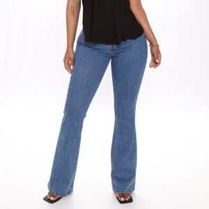 Bootcut medium colored denim..makes the booty pop